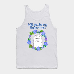 Will you be my llamentine? Cute llama valentines day Tank Top